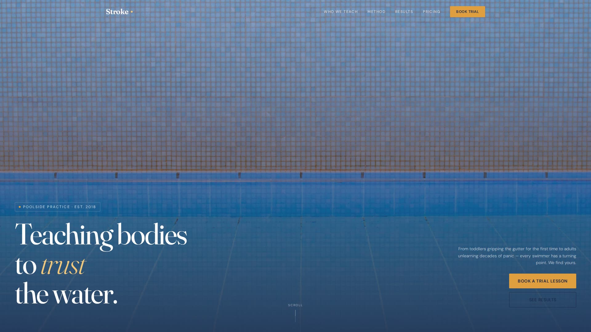 Swim Instructor Booking Website Template
