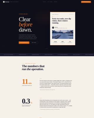 Pristine — Proven Winter Clearing Landing Page Template