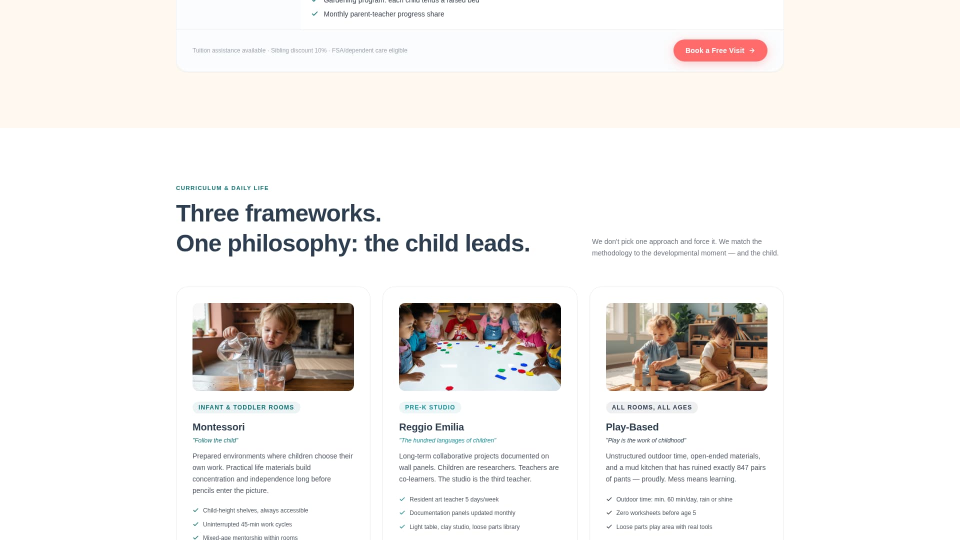 Nurture — Quality Preschool Landing Page Template