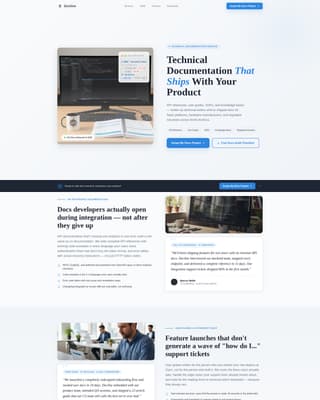 Technical Writer Reviews & Social Proof Website Template