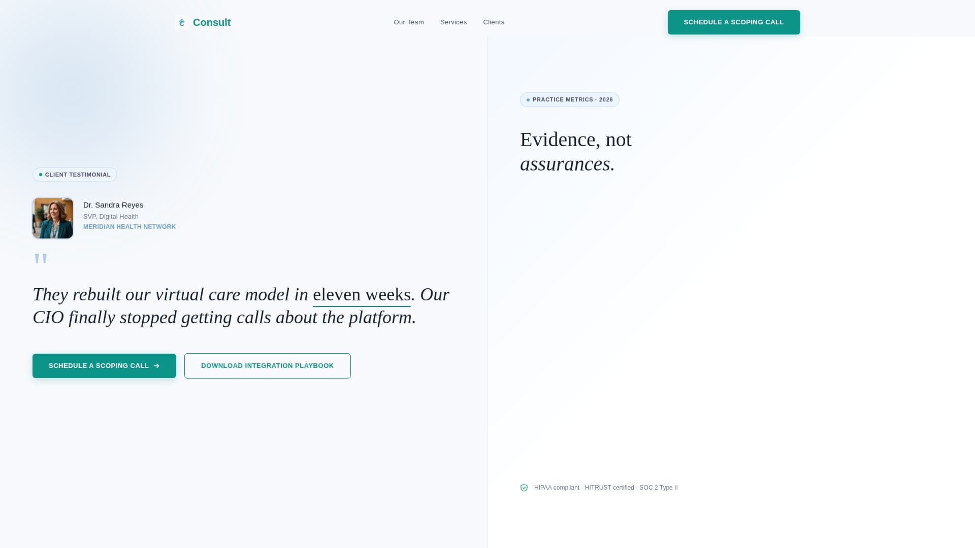 Healthcare Consulting Reviews Website Template