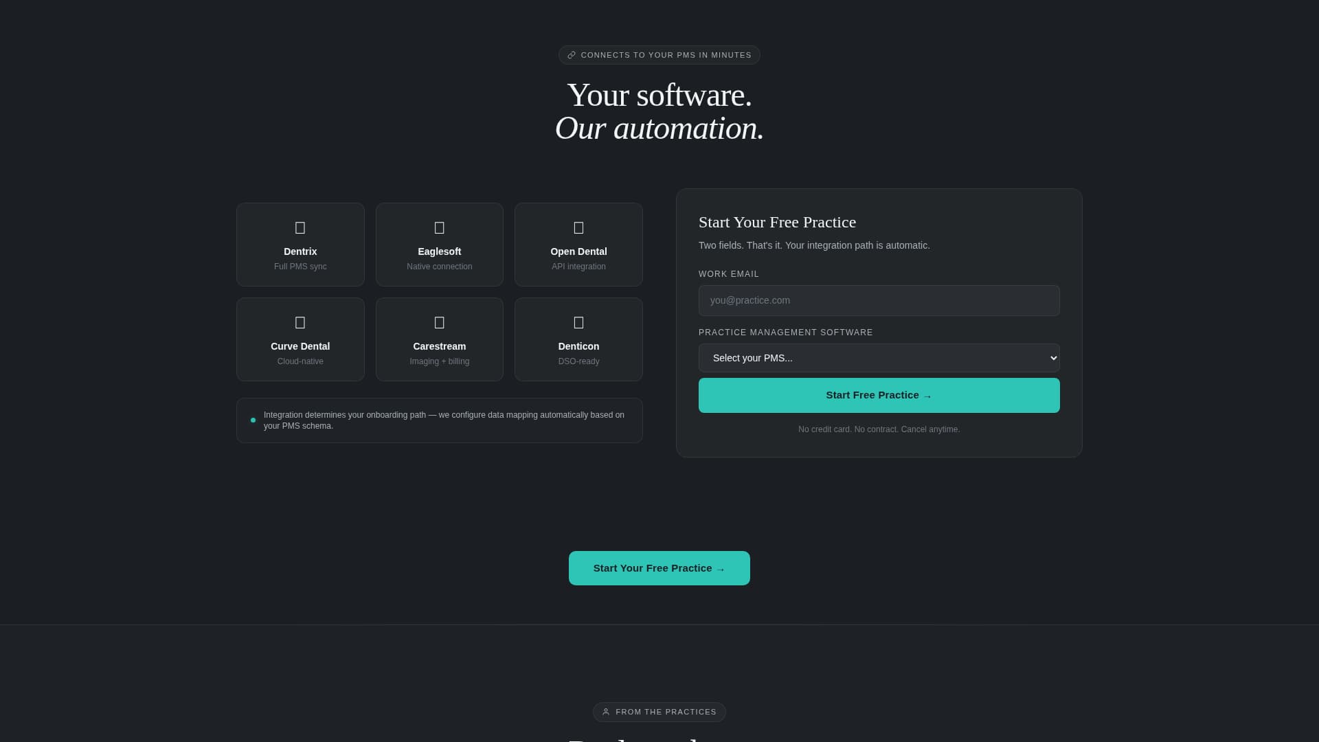 Specialist Dental Software Professional Website Template