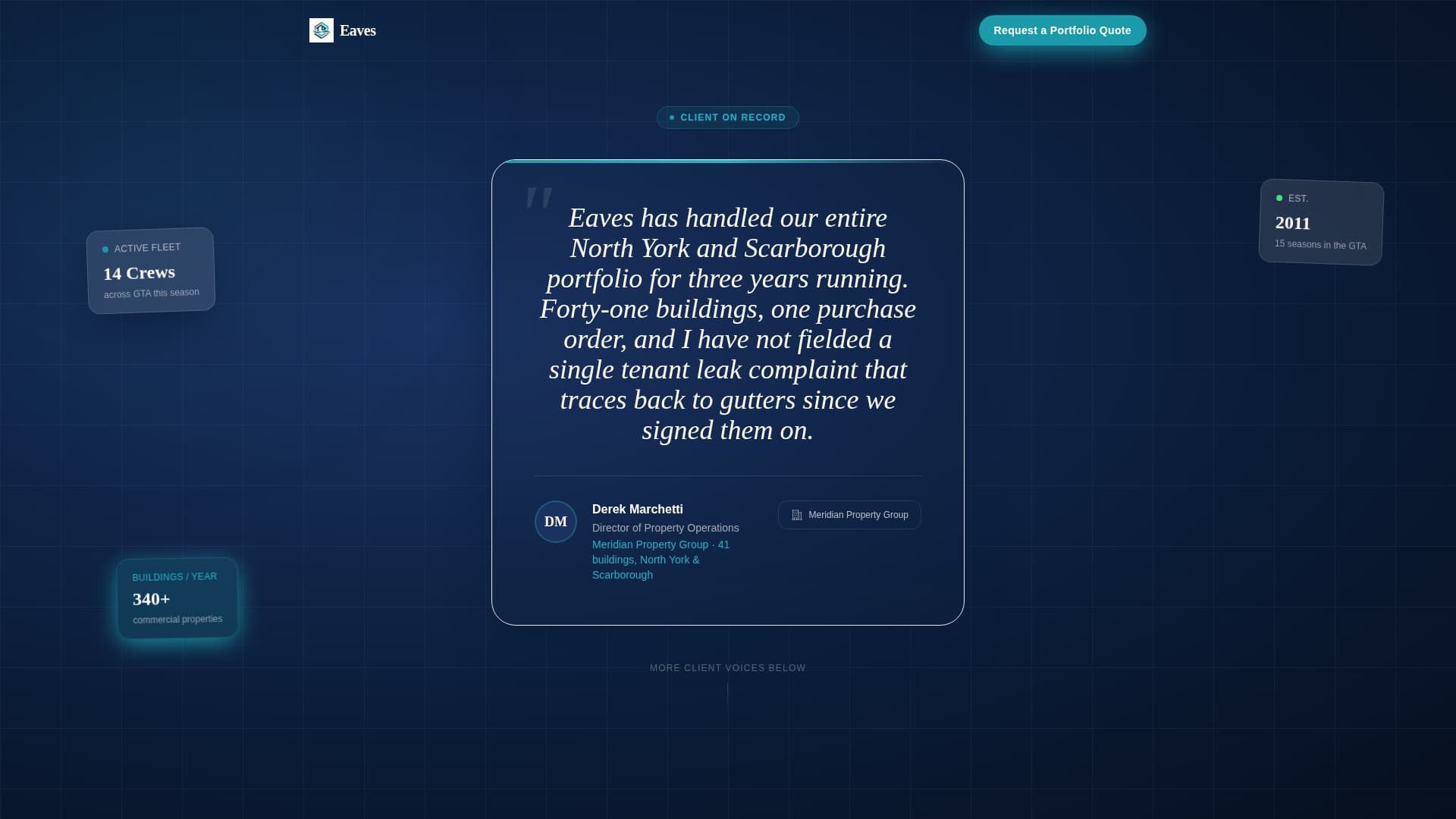 Eaves - Authoritative Propertymanagement Landing Page Template