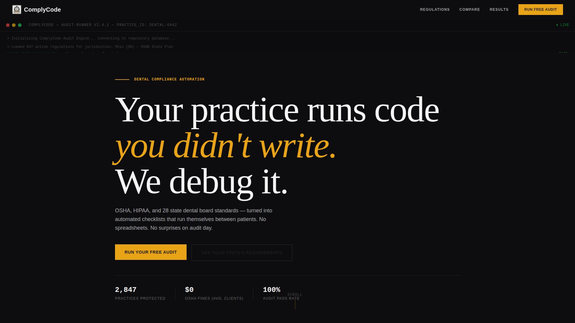 Specialist Dental Software Privacy Policy & Terms Website Template