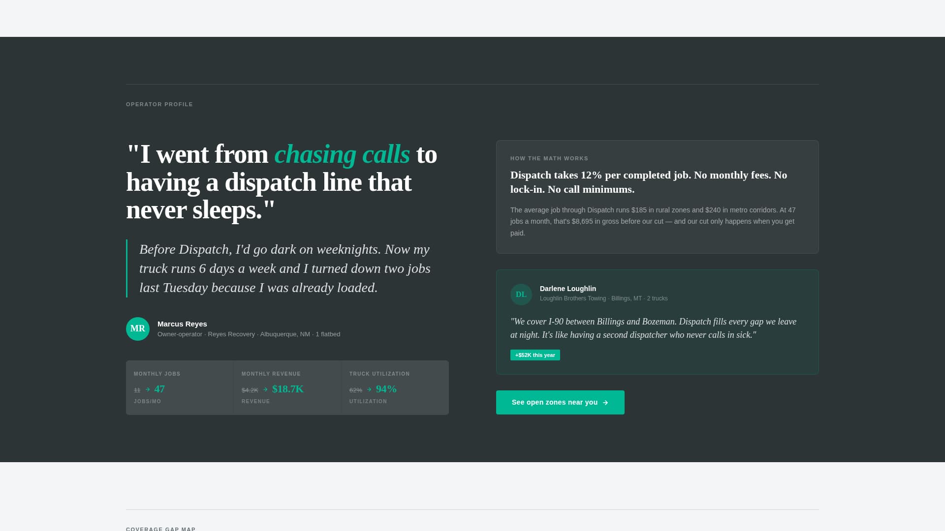 Dispatch — Rapid Tow Truck Service Landing Page Template