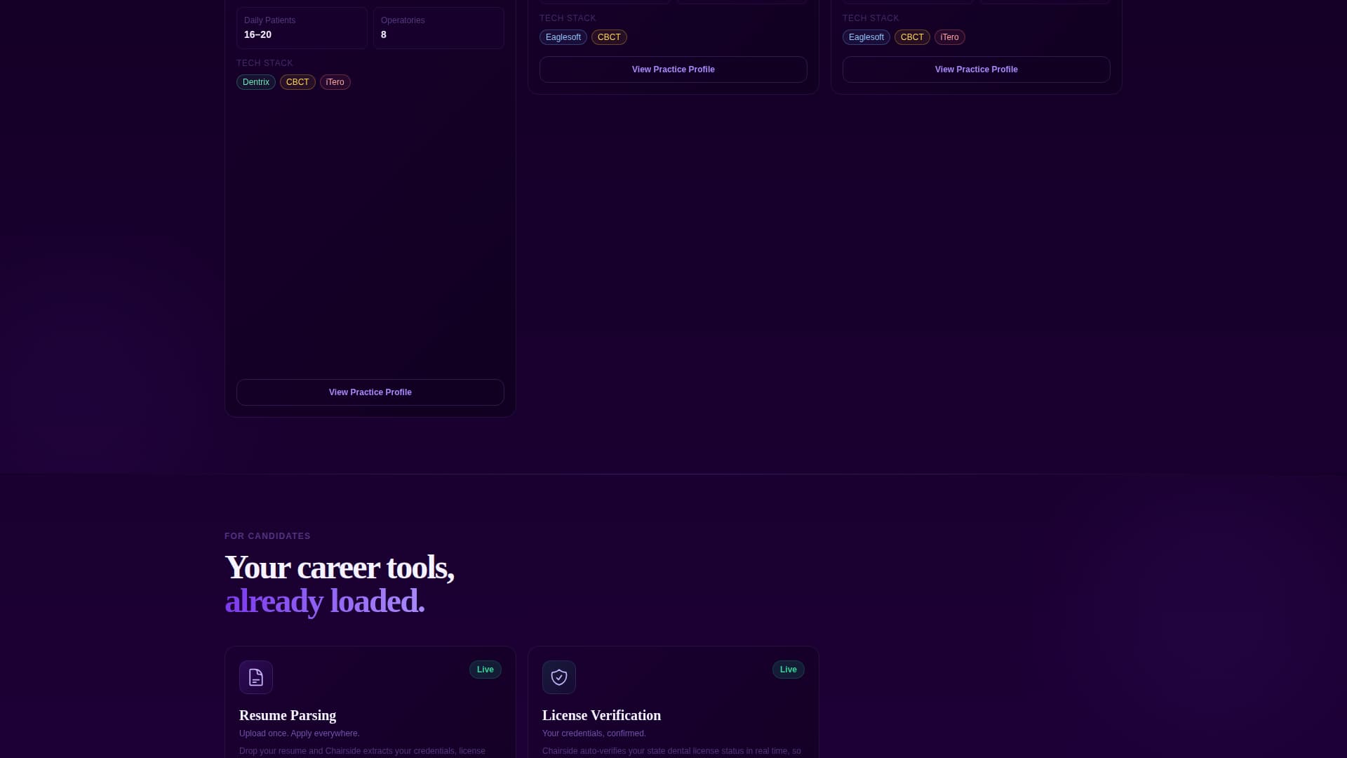 Specialist Dental Digital Presence Careers & Recruitment Website Template