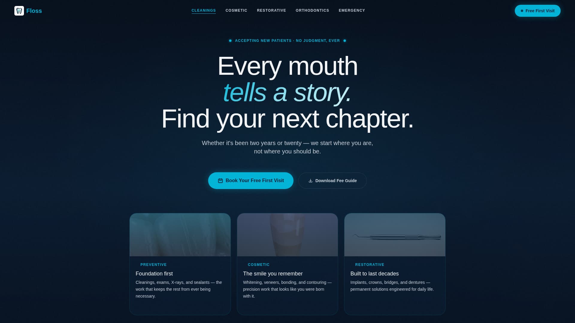 Specialist Dental Digital Presence Appointment Booking Website Template