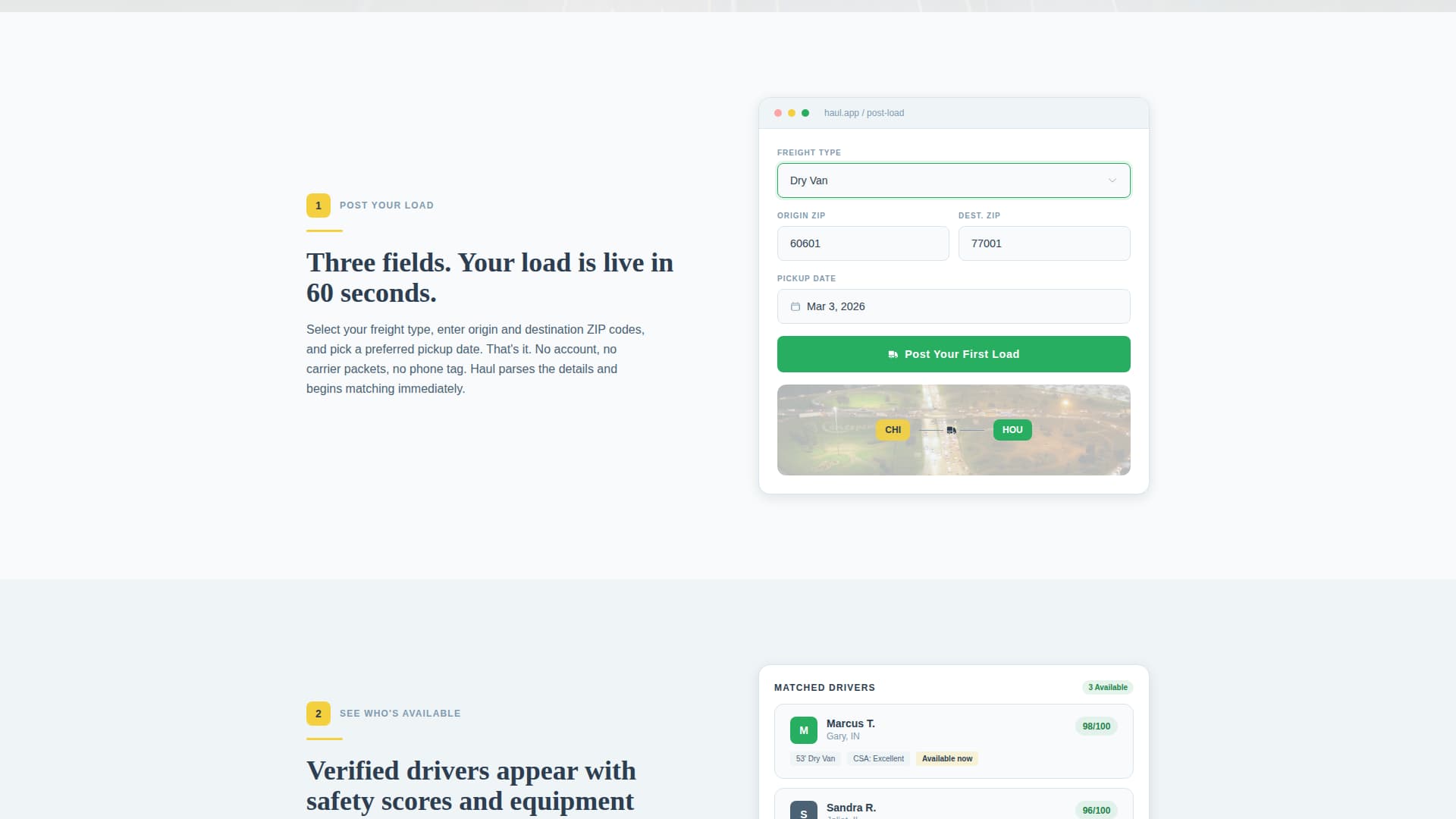 Truck Driver Booking Website Template