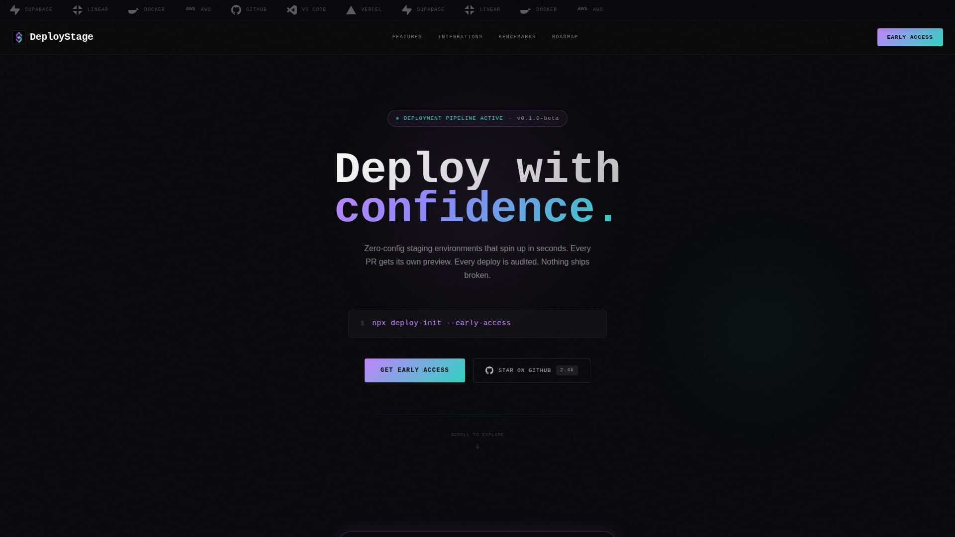 Deploy - Powerful Devtools Landing Page Template