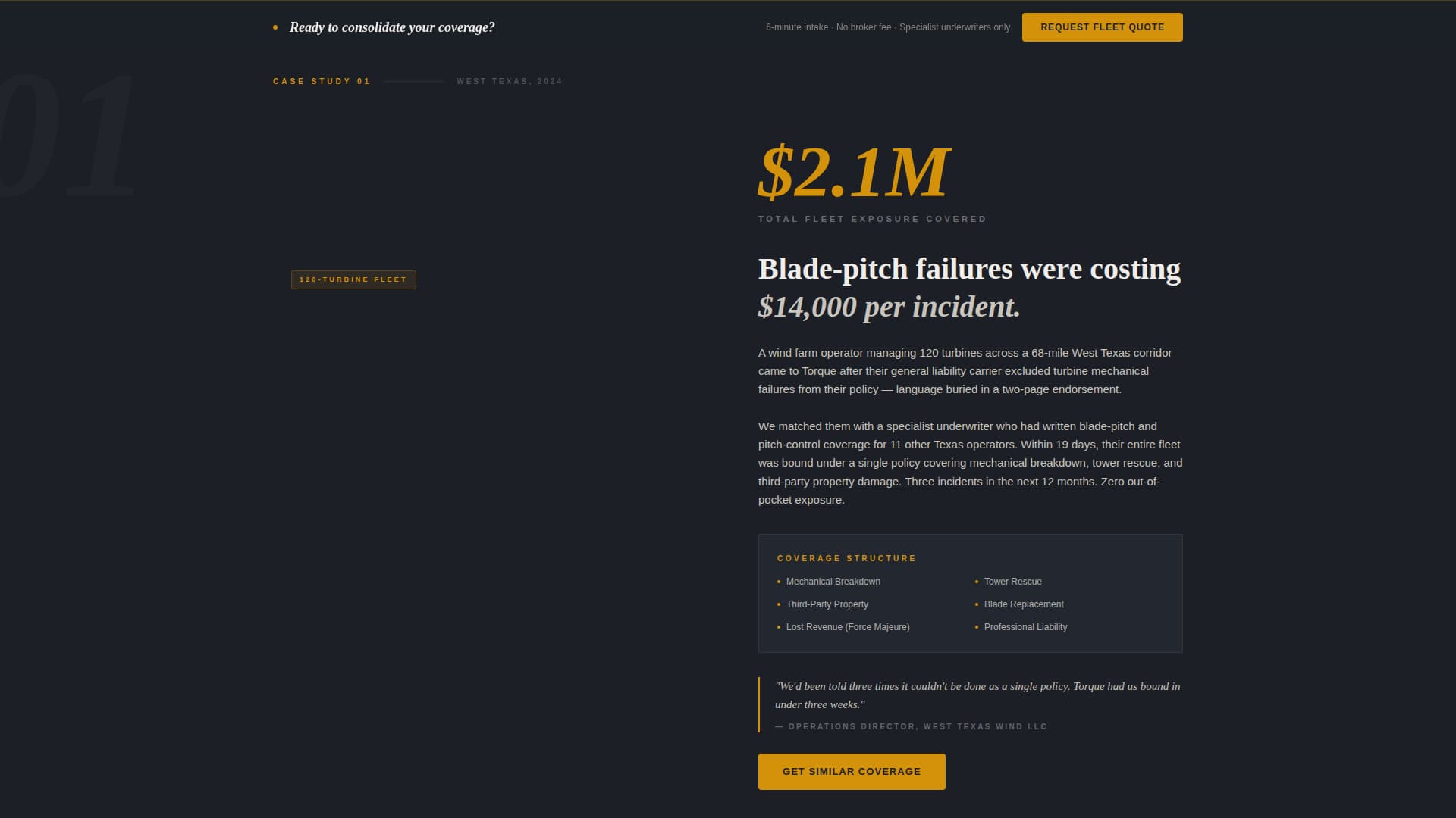 Wind Turbine Technician Business Privacy Policy Website Template