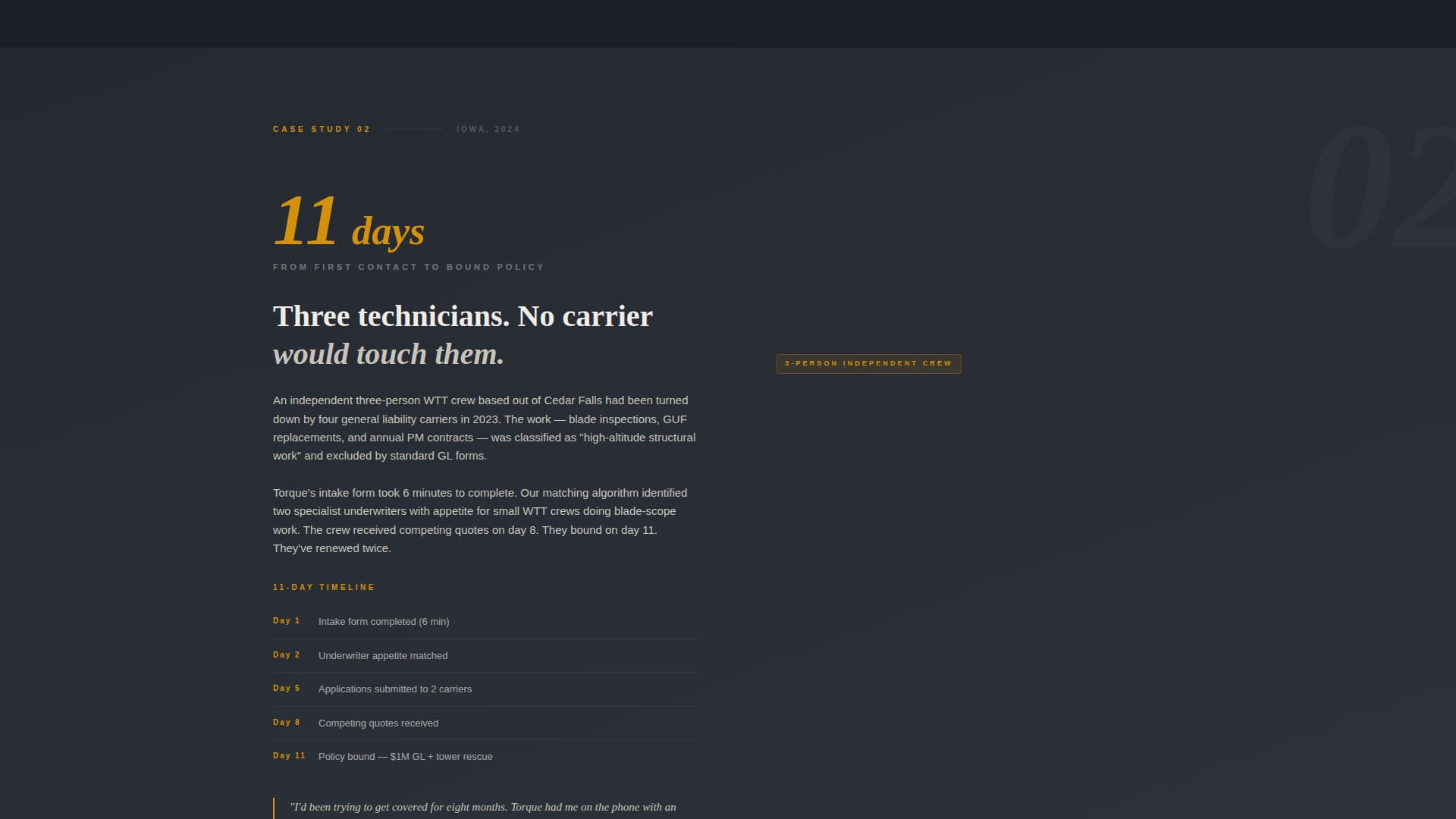 Wind Turbine Technician Business Privacy Policy Website Template