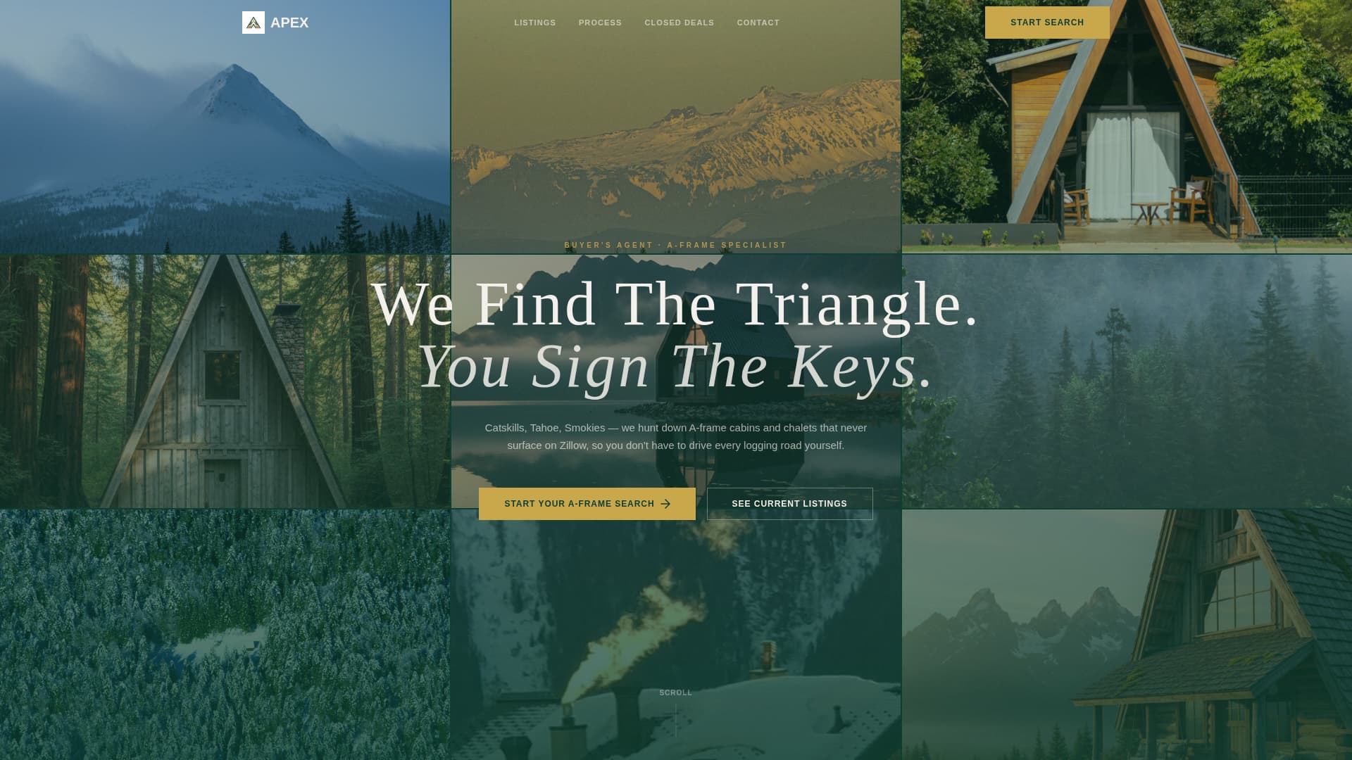 A-Frame House Real Estate Professional Website Template