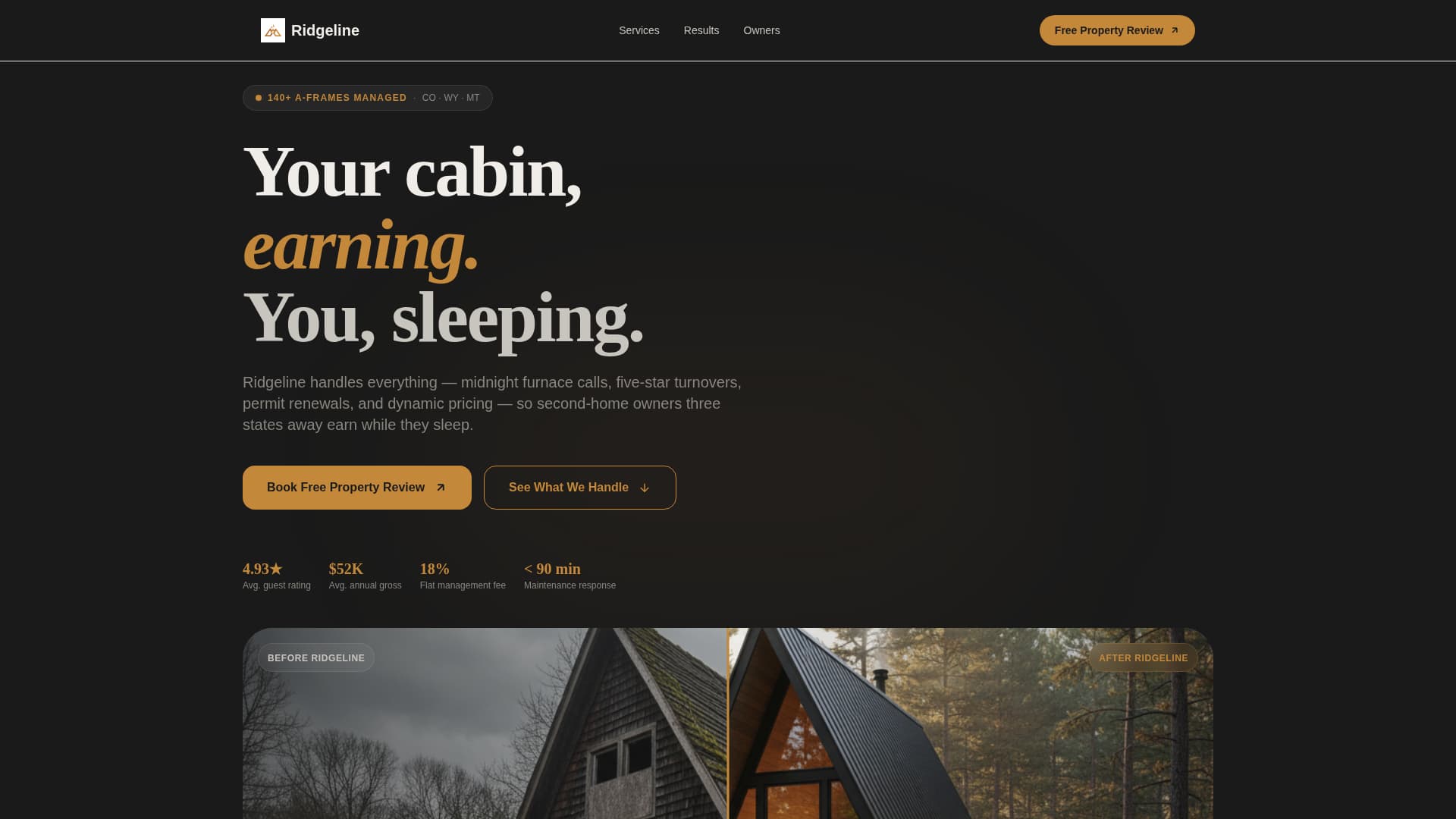 A-Frame House Real Estate Booking Website Template