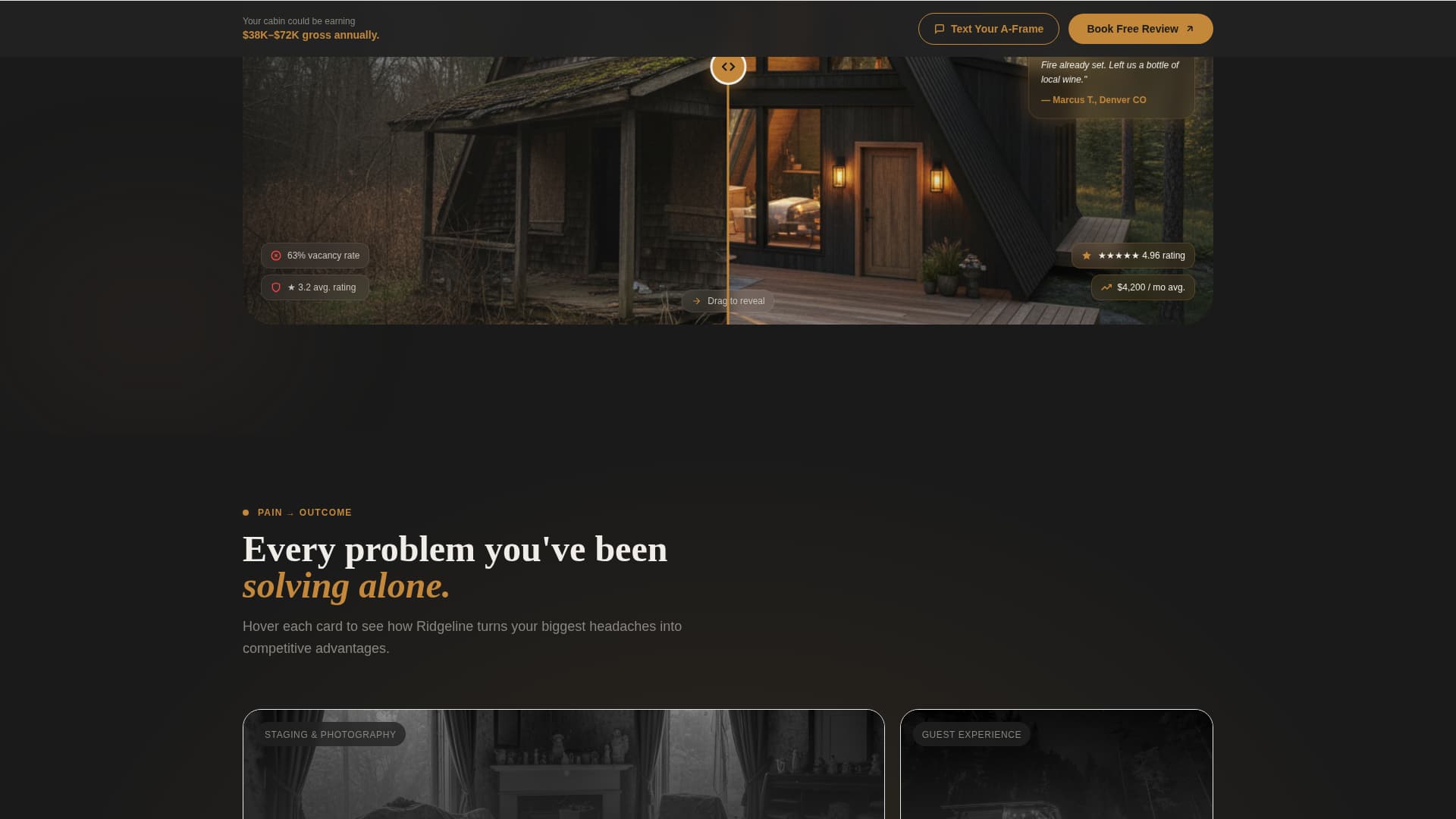 A-Frame House Real Estate Booking Website Template