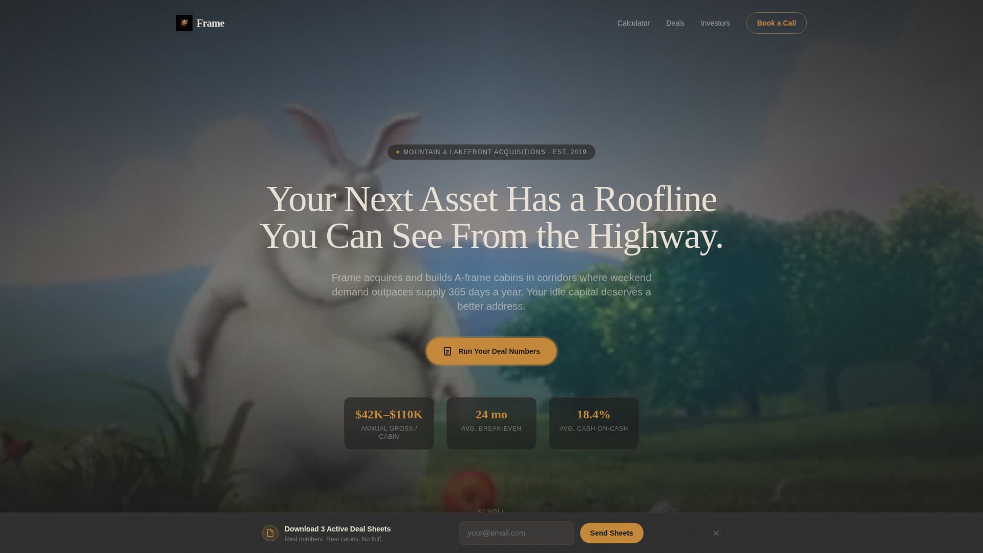 A-Frame House Real Estate Advanced Booking Website Template