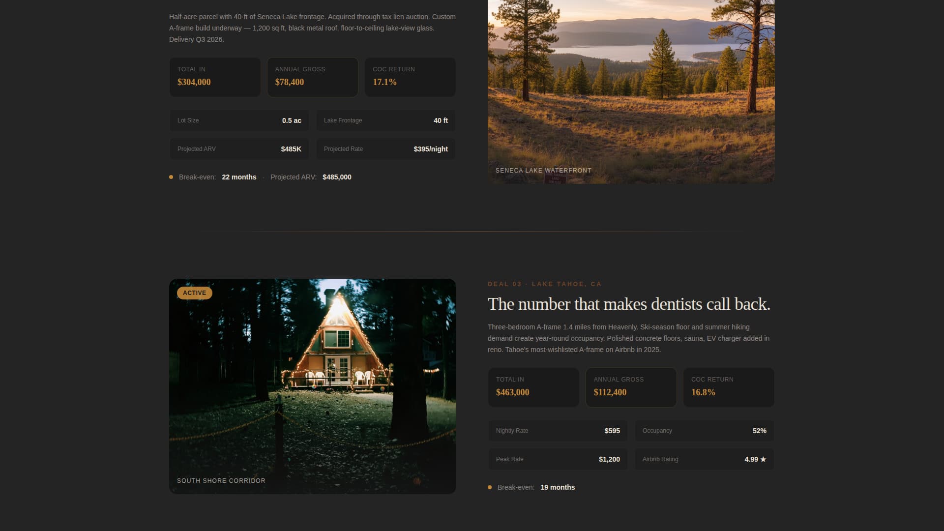 A-Frame House Real Estate Advanced Booking Website Template