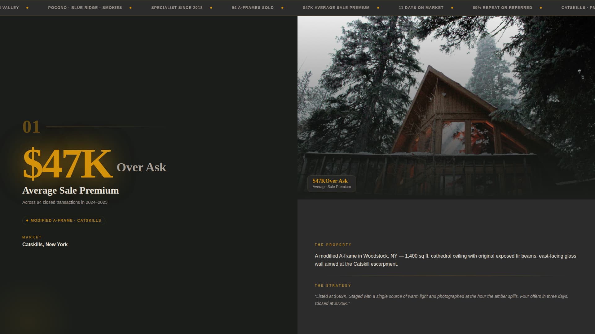 A-Frame House Real Estate Specialist Booking Website Template