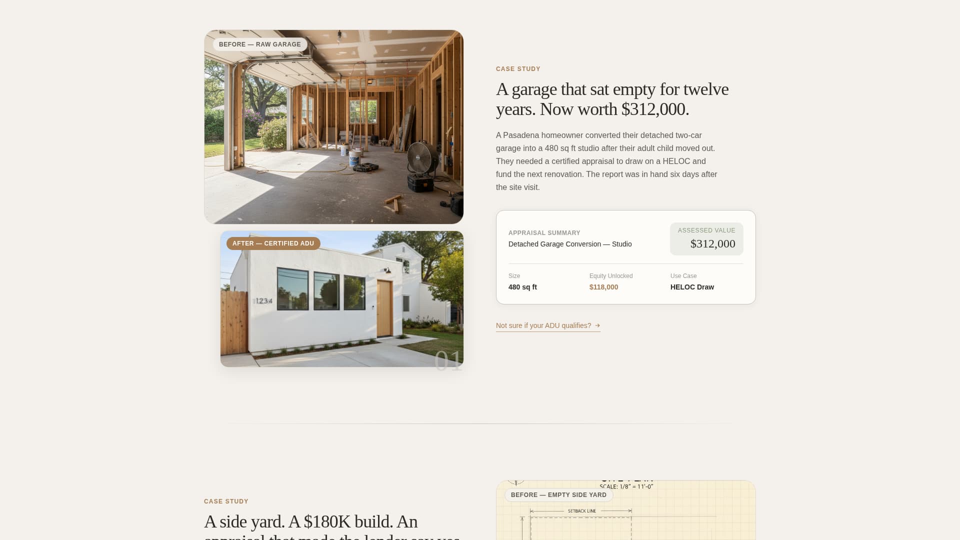 ADU (Accessory Dwelling Unit) Real Estate Booking Website Template