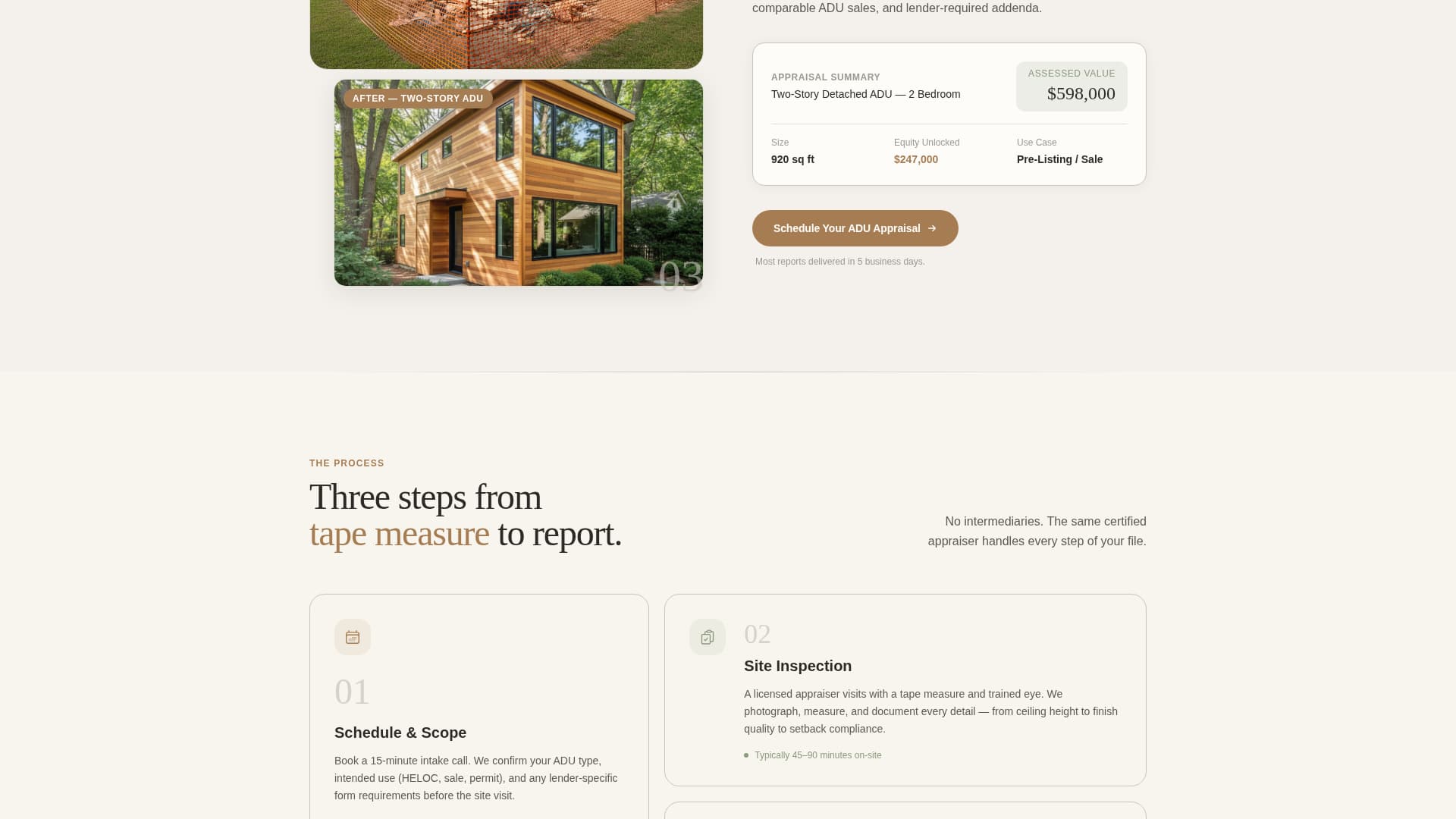 ADU (Accessory Dwelling Unit) Real Estate Booking Website Template