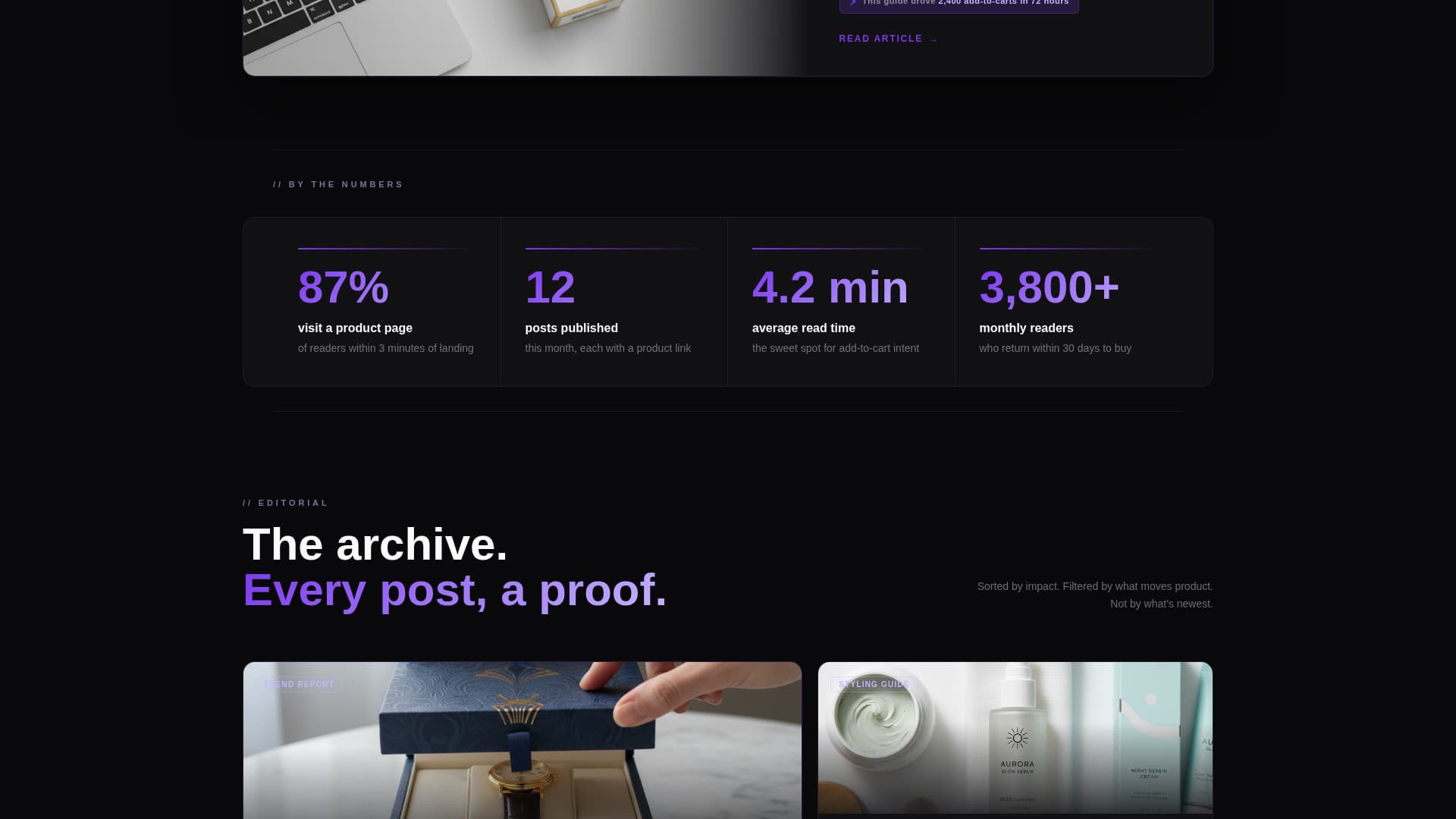 E-Commerce Content Marketing Blog Website Template