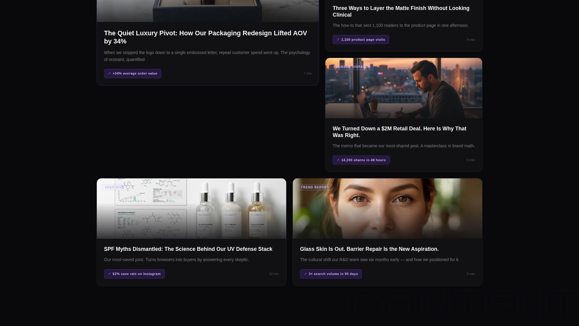 E-Commerce Content Marketing Blog Website Template