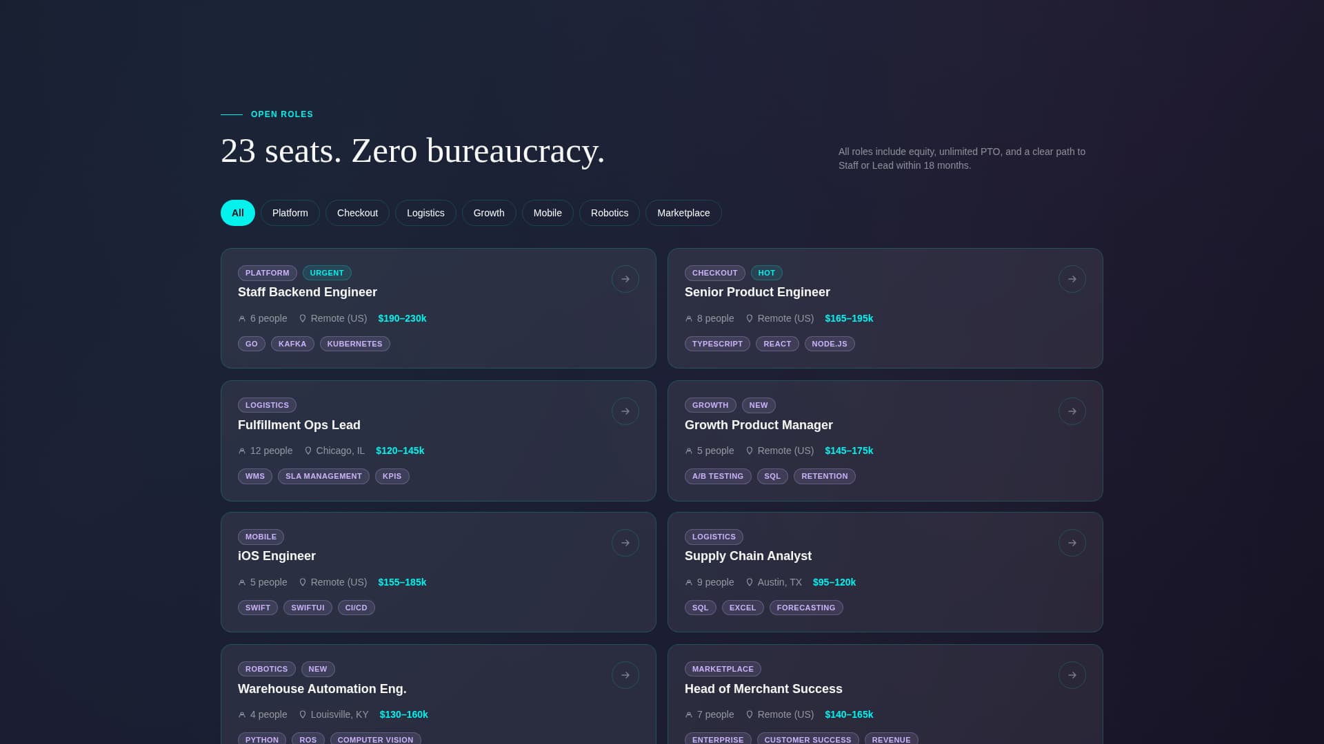 E-Commerce Company Careers & Talent Recruitment Website Template