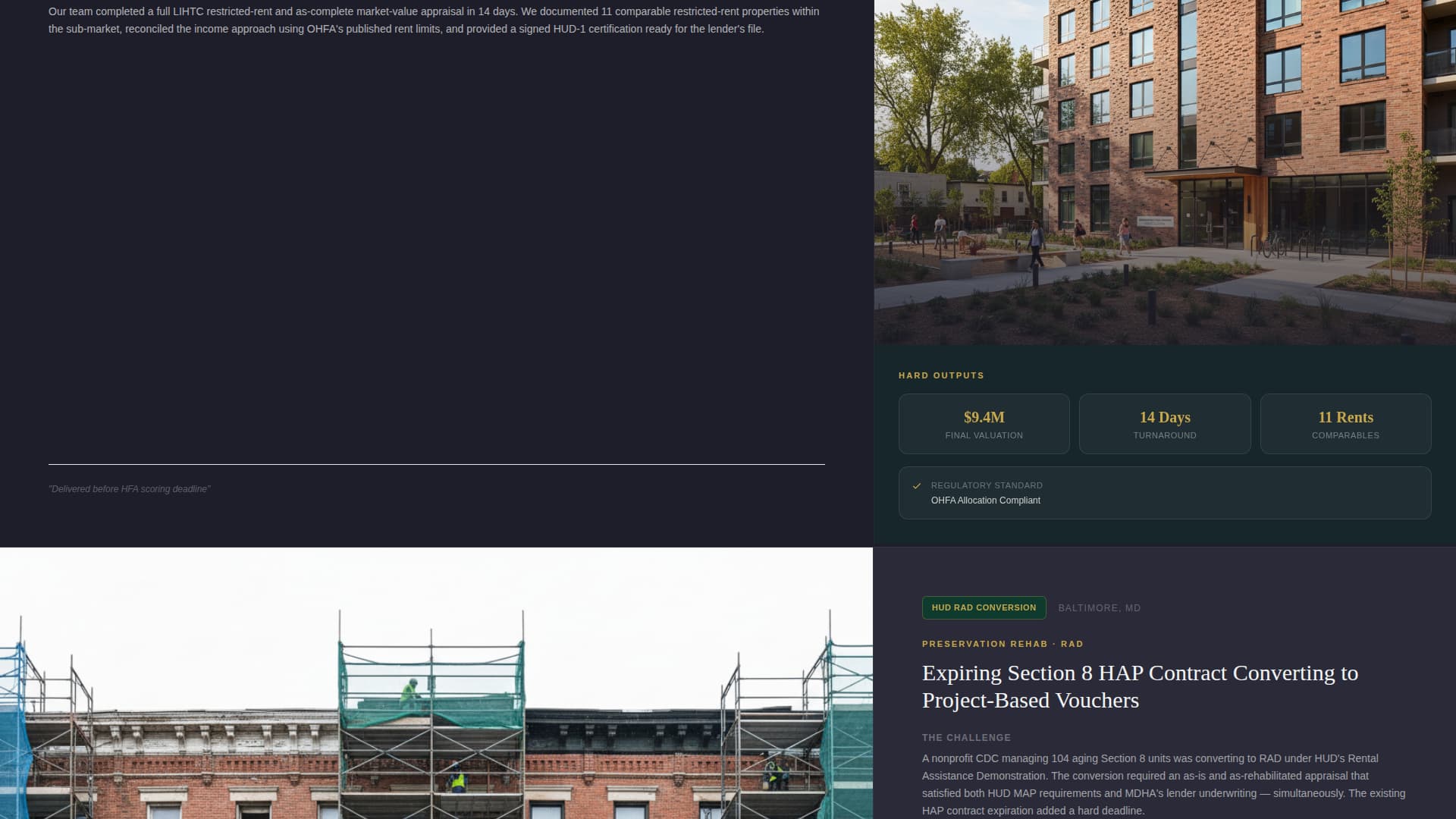 Affordable Housing Real Estate Portfolio Website Template