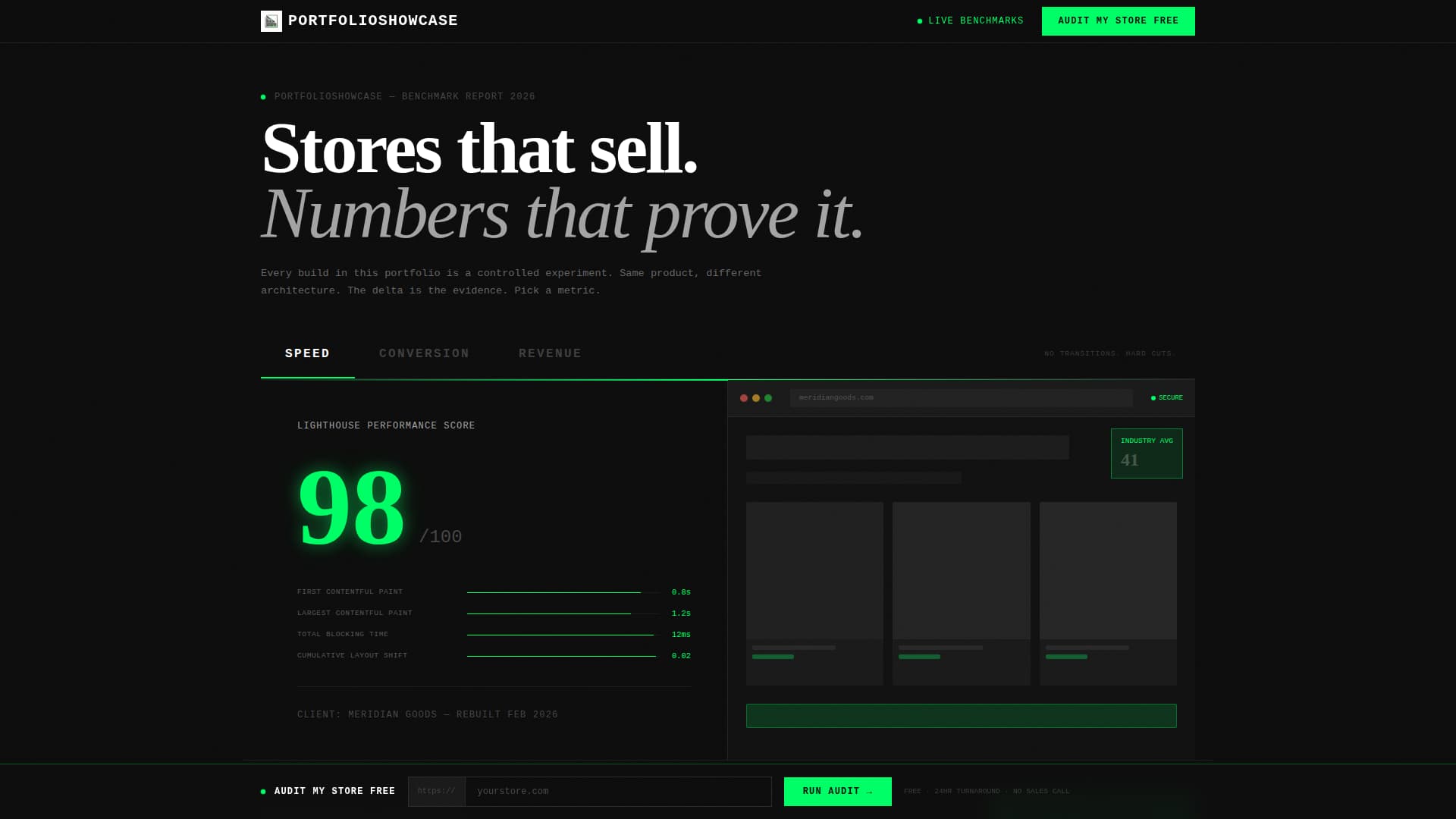 E-Commerce Portfolio & Conversion Architecture Website Template