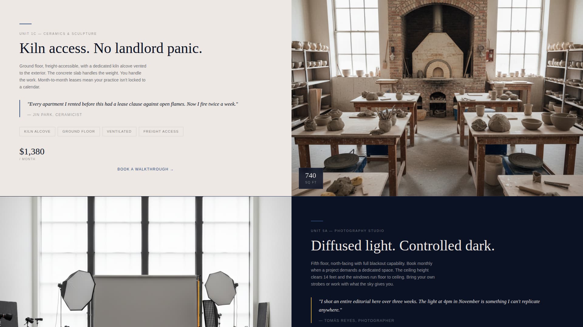 Space & Rental Platforms Booking Website Template