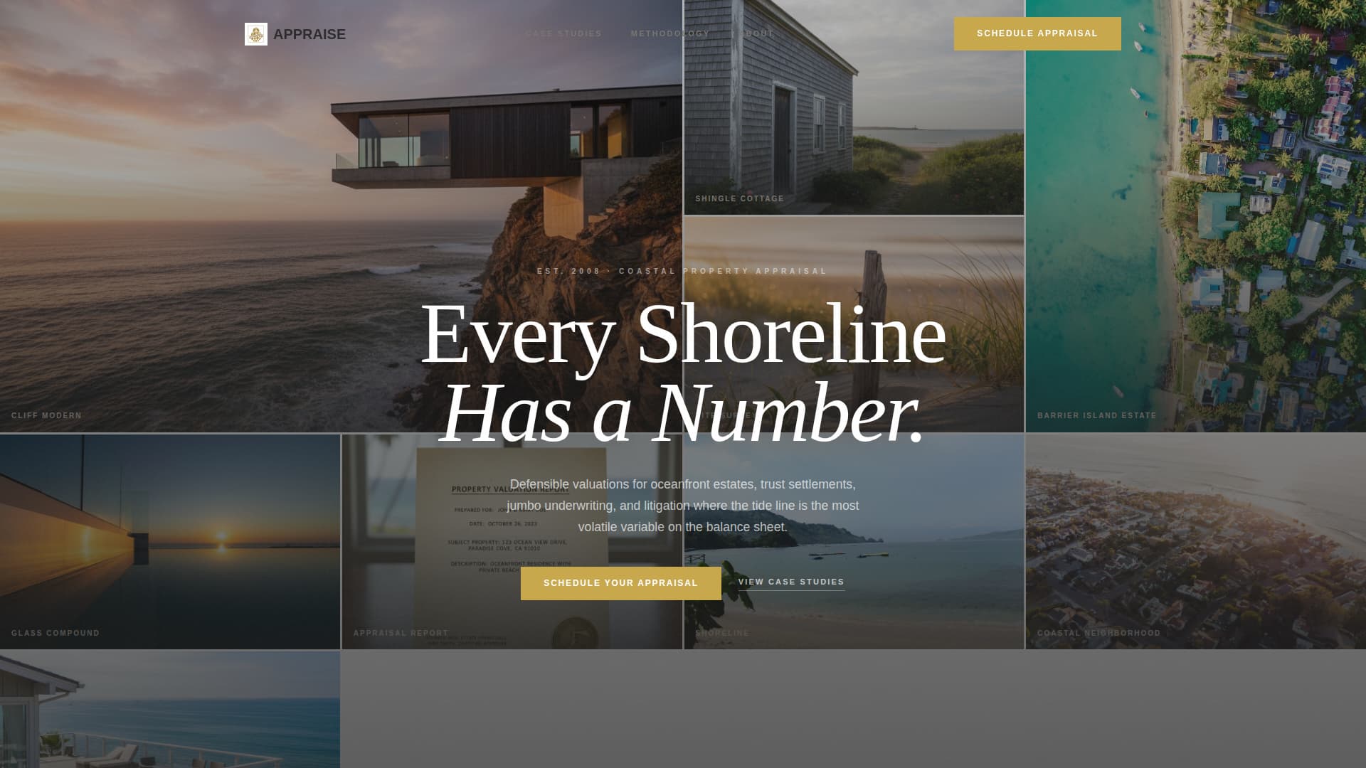Beachfront Property Real Estate Specialist Booking Website Template