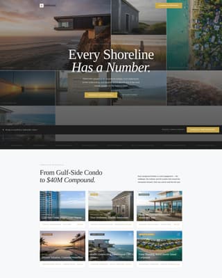 Beachfront Property Real Estate Specialist Booking Website Template