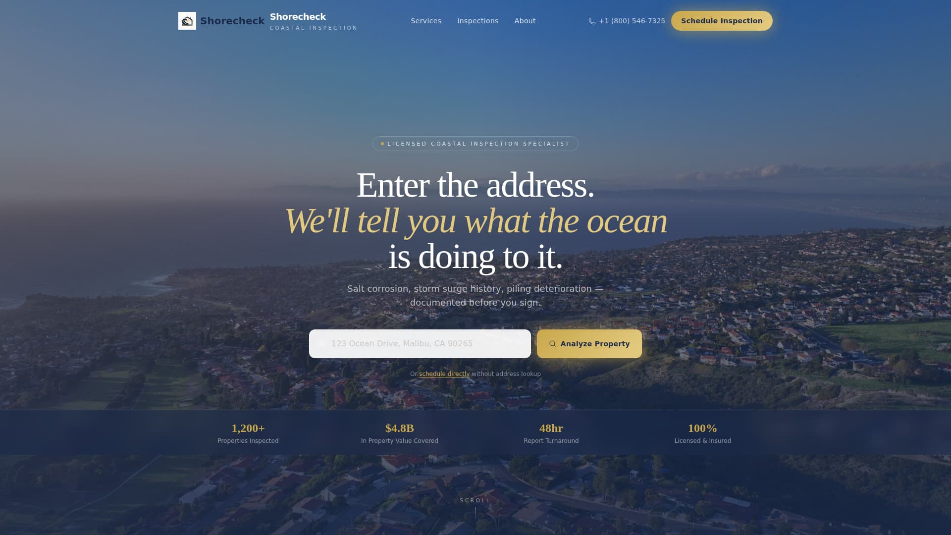 Beachfront Property Real Estate Professional Website Template