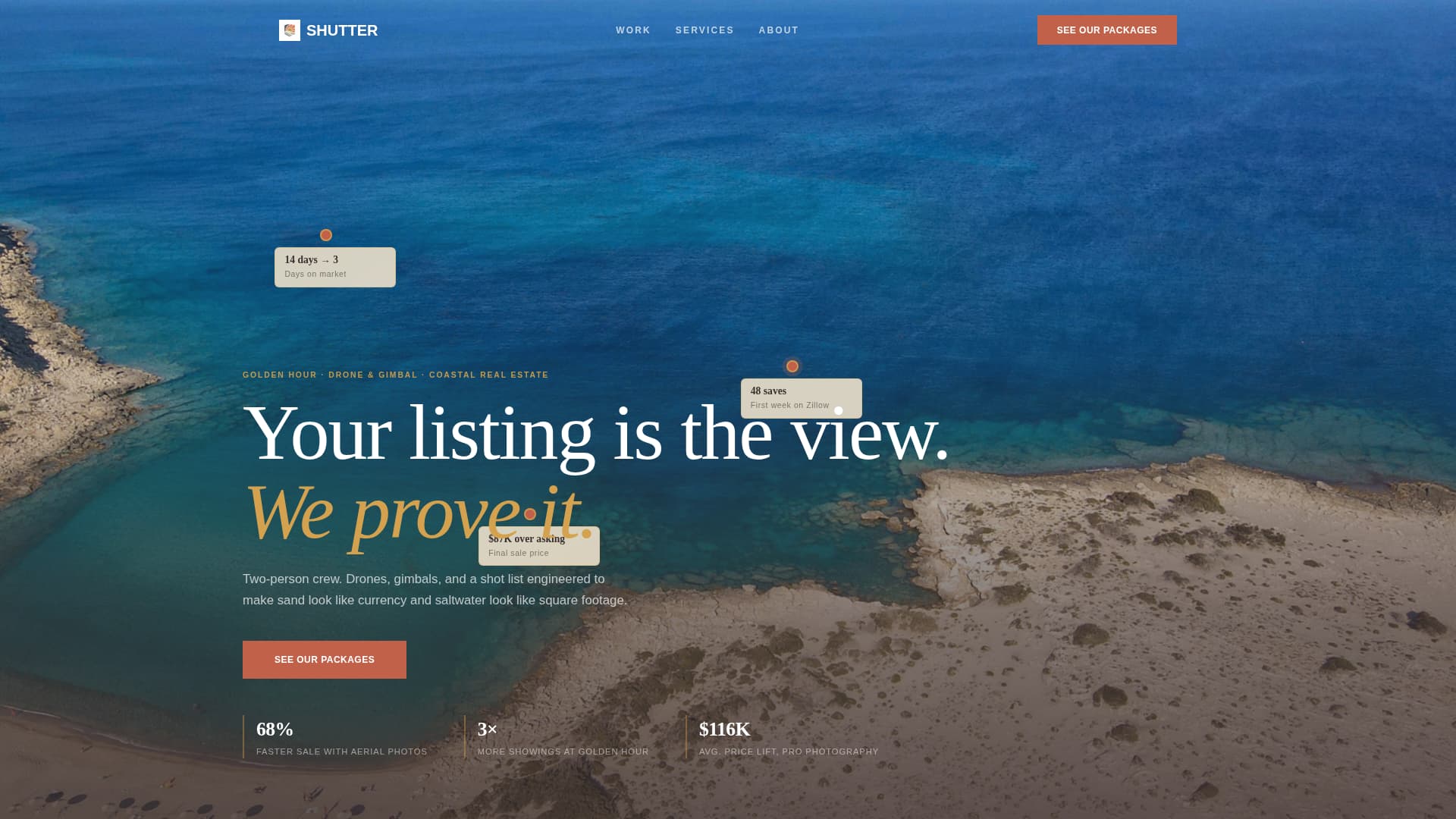 Beachfront Property Real Estate Booking Website Template