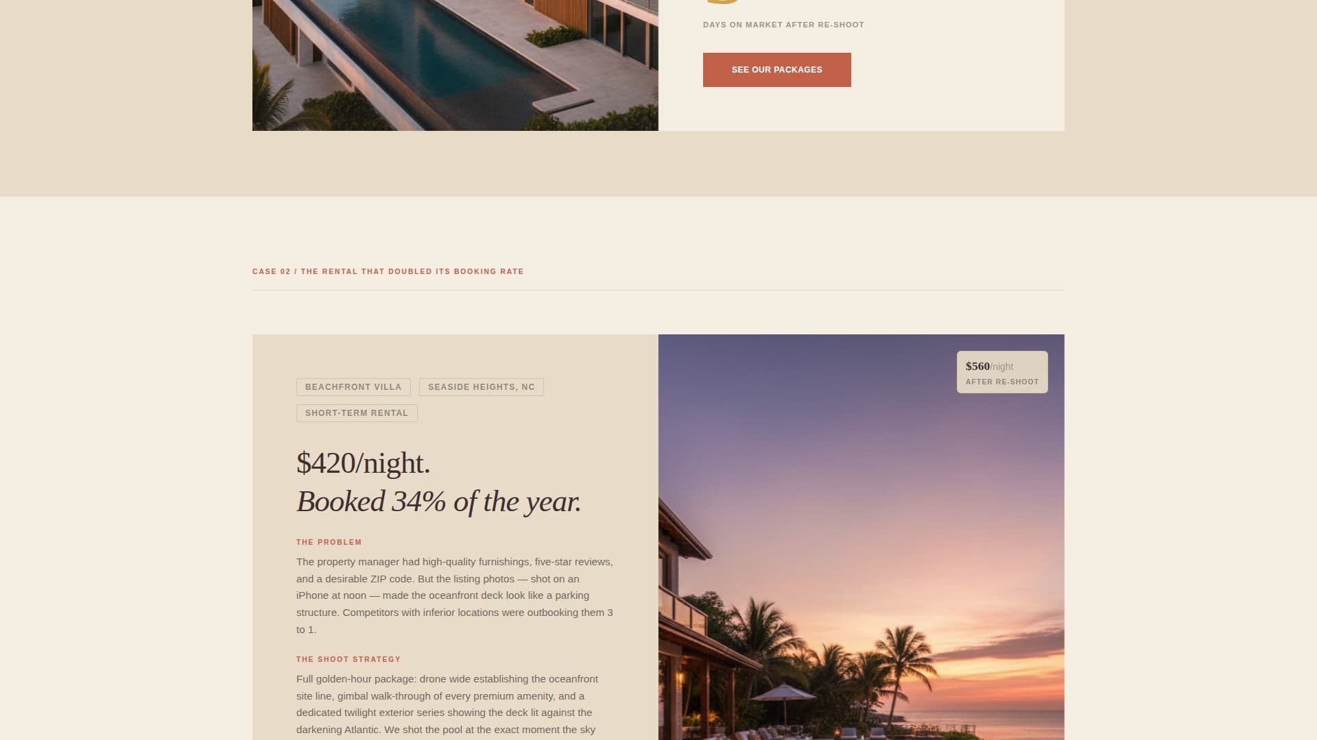 Beachfront Property Real Estate Booking Website Template