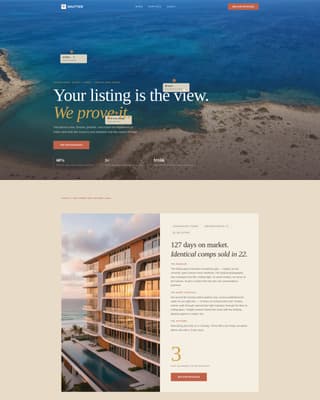 Beachfront Property Real Estate Booking Website Template