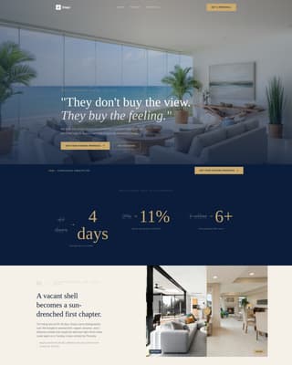 Beachfront Property Real Estate Professional Website Template