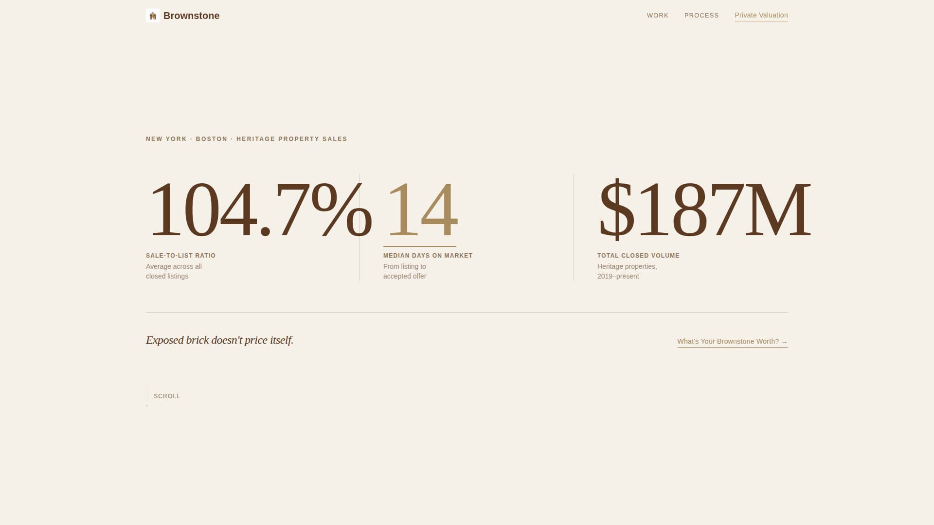 Brownstone & Rowhouse Real Estate Portfolio Website Template