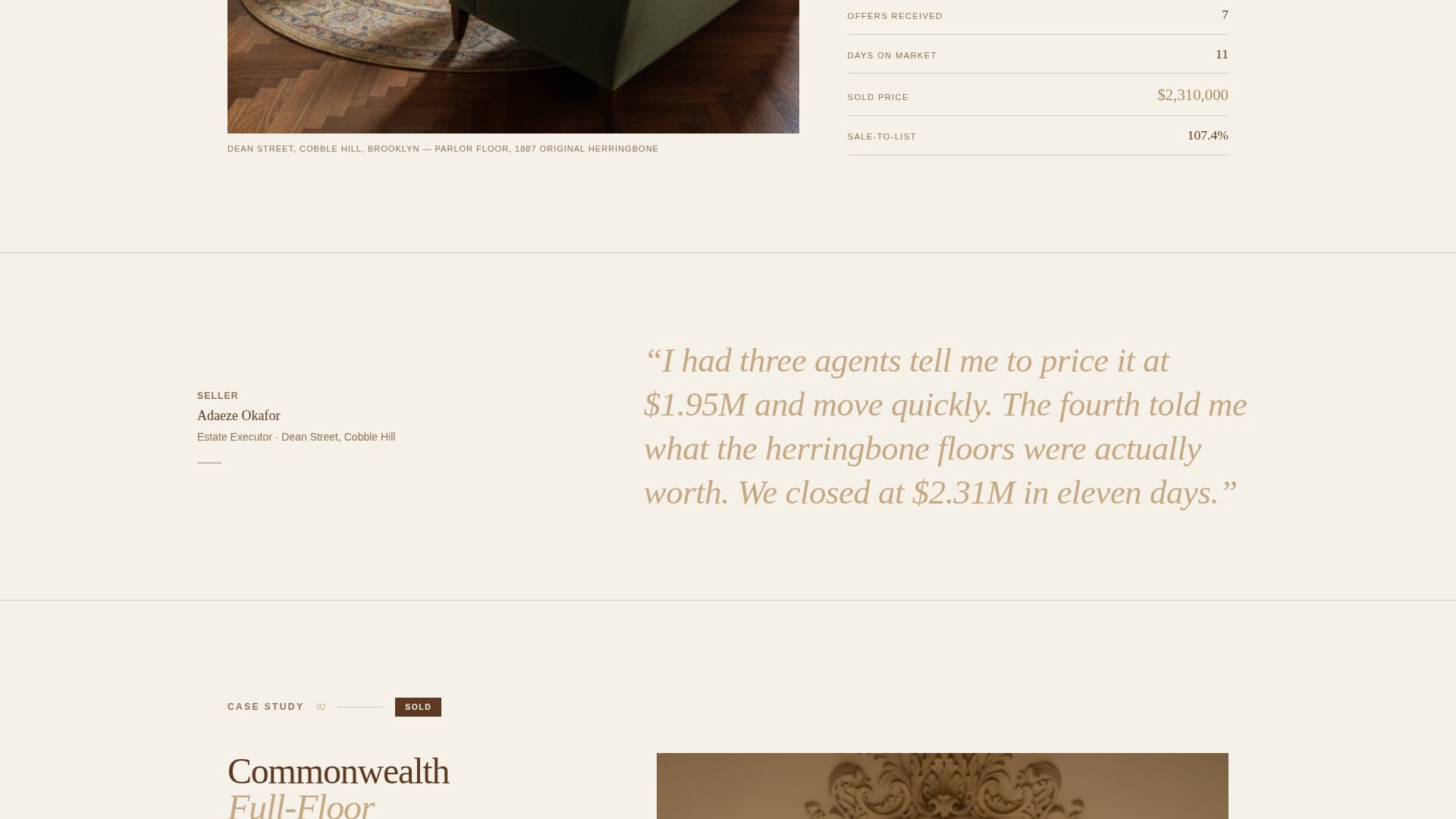 Brownstone & Rowhouse Real Estate Portfolio Website Template