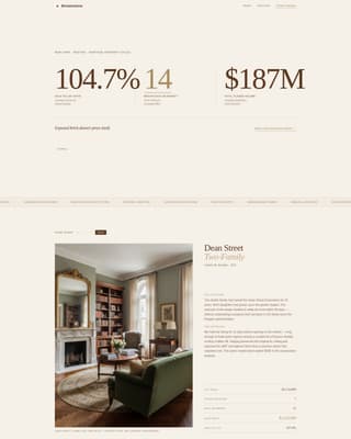Brownstone & Rowhouse Real Estate Portfolio Website Template