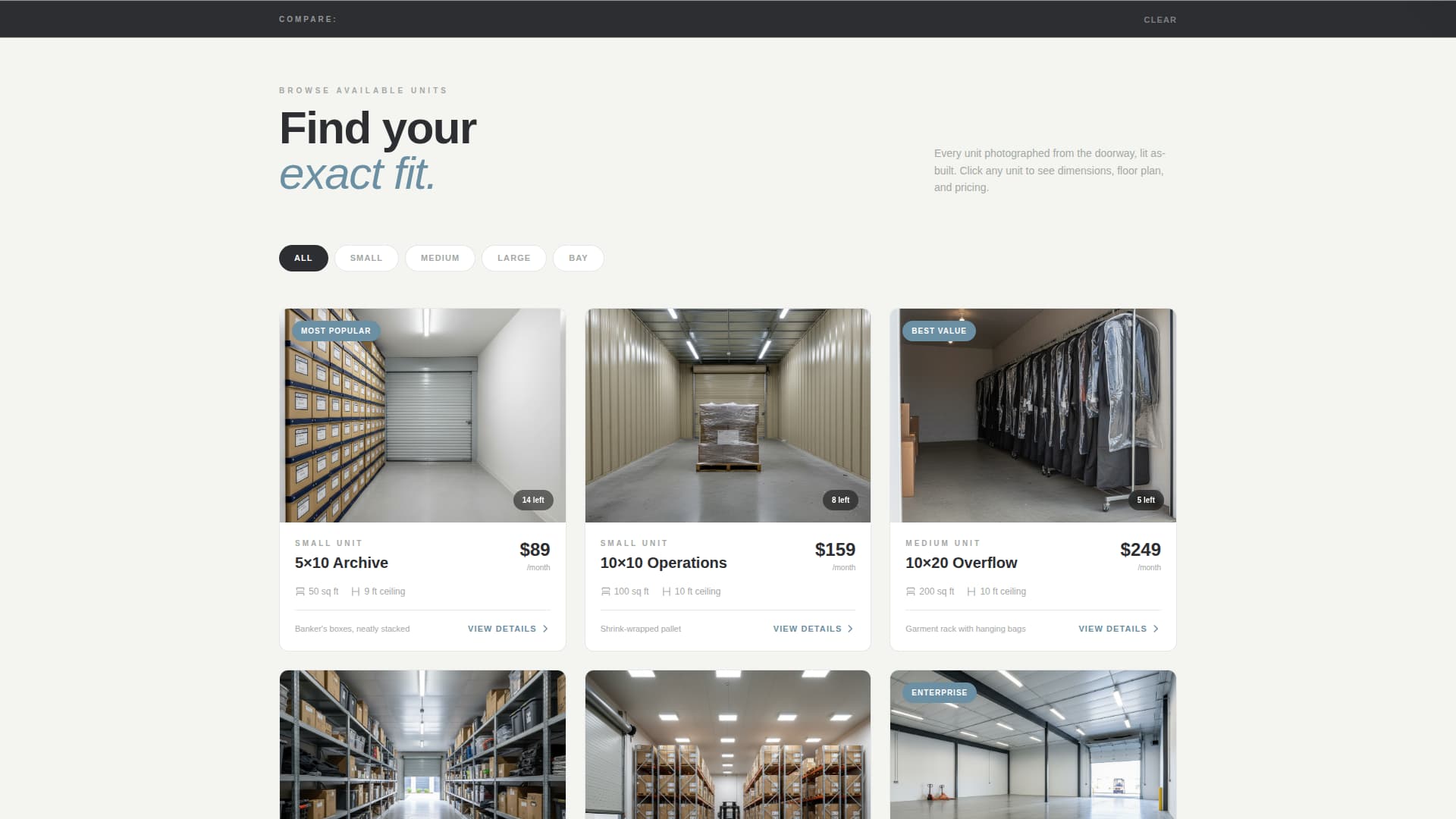 Self-Storage & Mini-Storage Specialist Professional Website Template