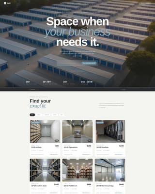 Self-Storage & Mini-Storage Specialist Professional Website Template