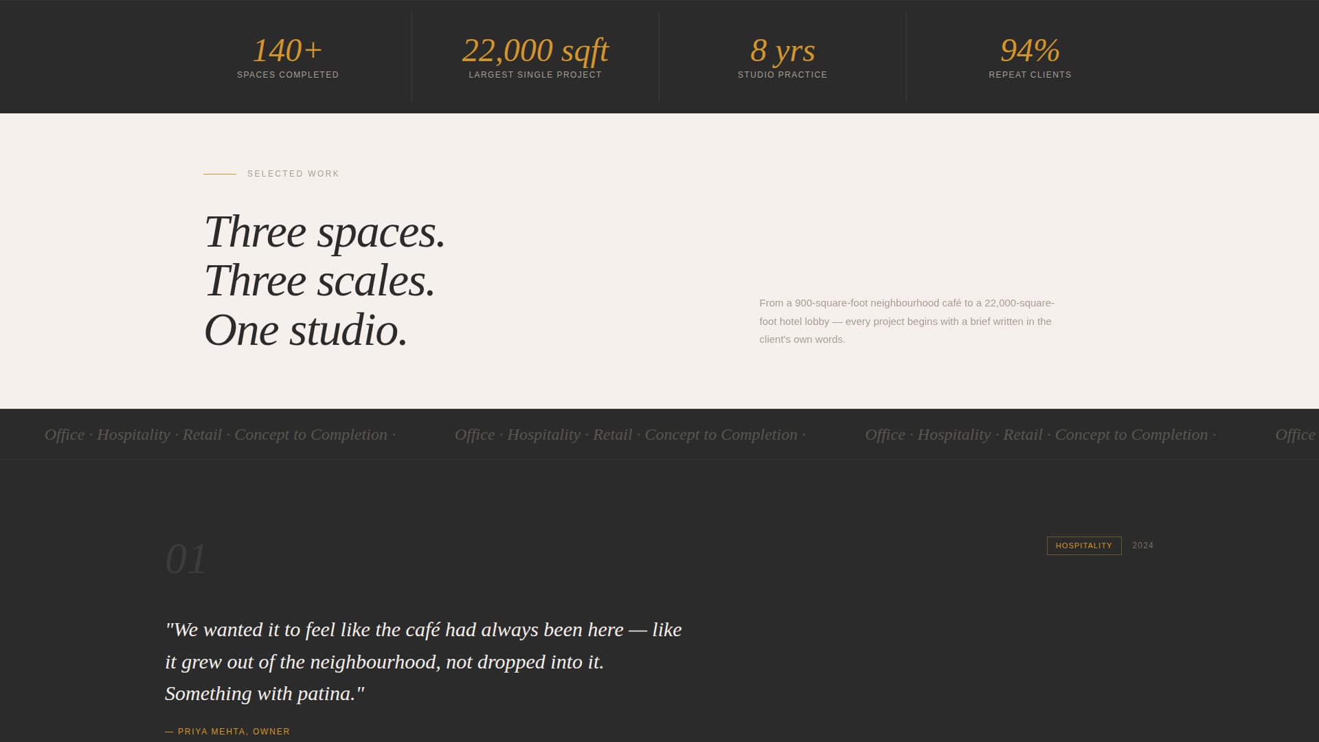Interior Design Studio Pricing Website Template