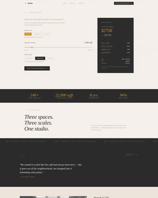 Interior Design Studio Pricing Website Template