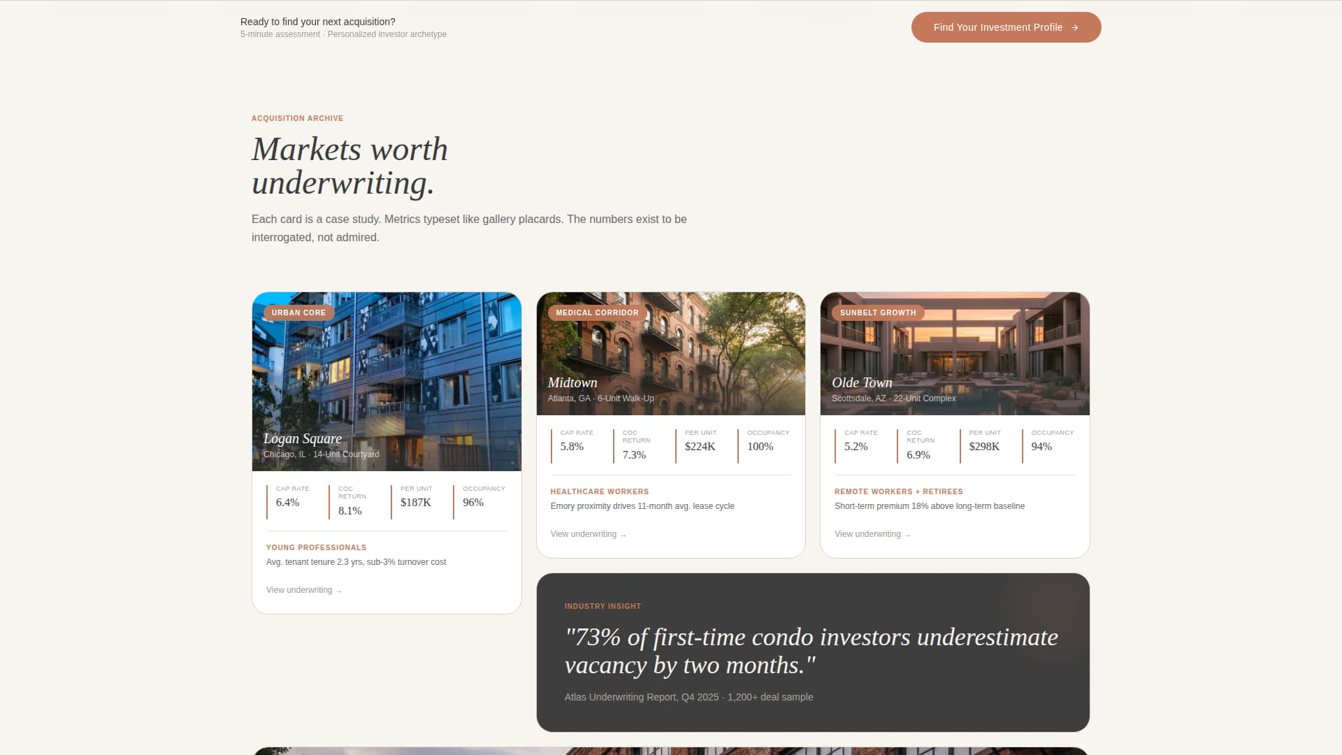 Specialist Condo & Apartment Real Estate Portfolio & Case Study Website Template