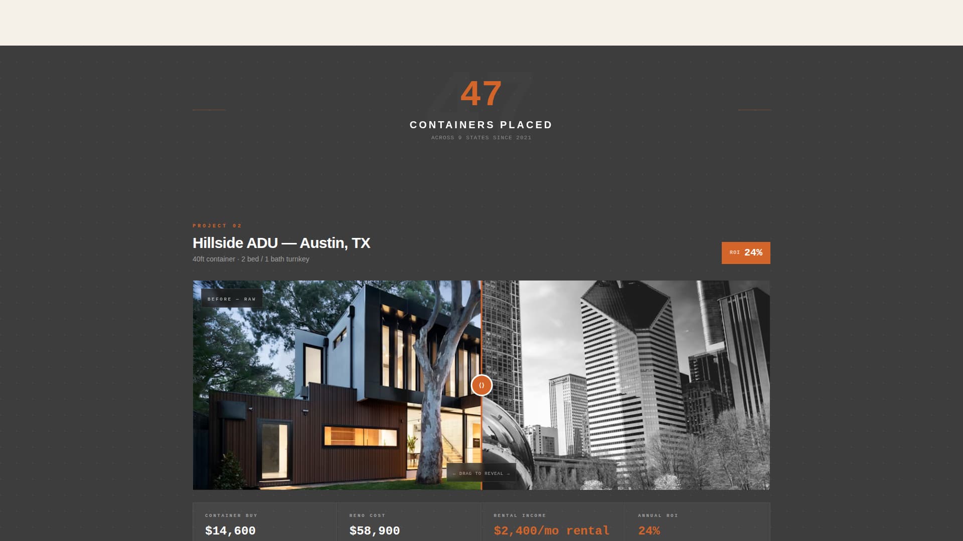 Reforge - Industrial Container Home Landing Page Template