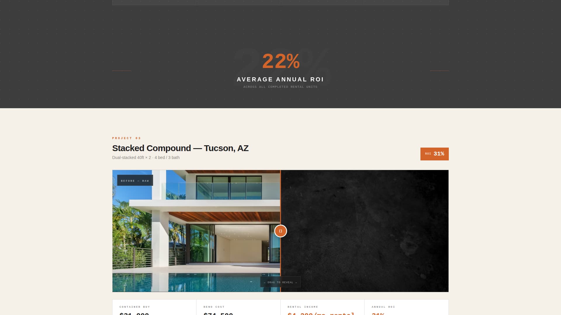 Reforge - Industrial Container Home Landing Page Template