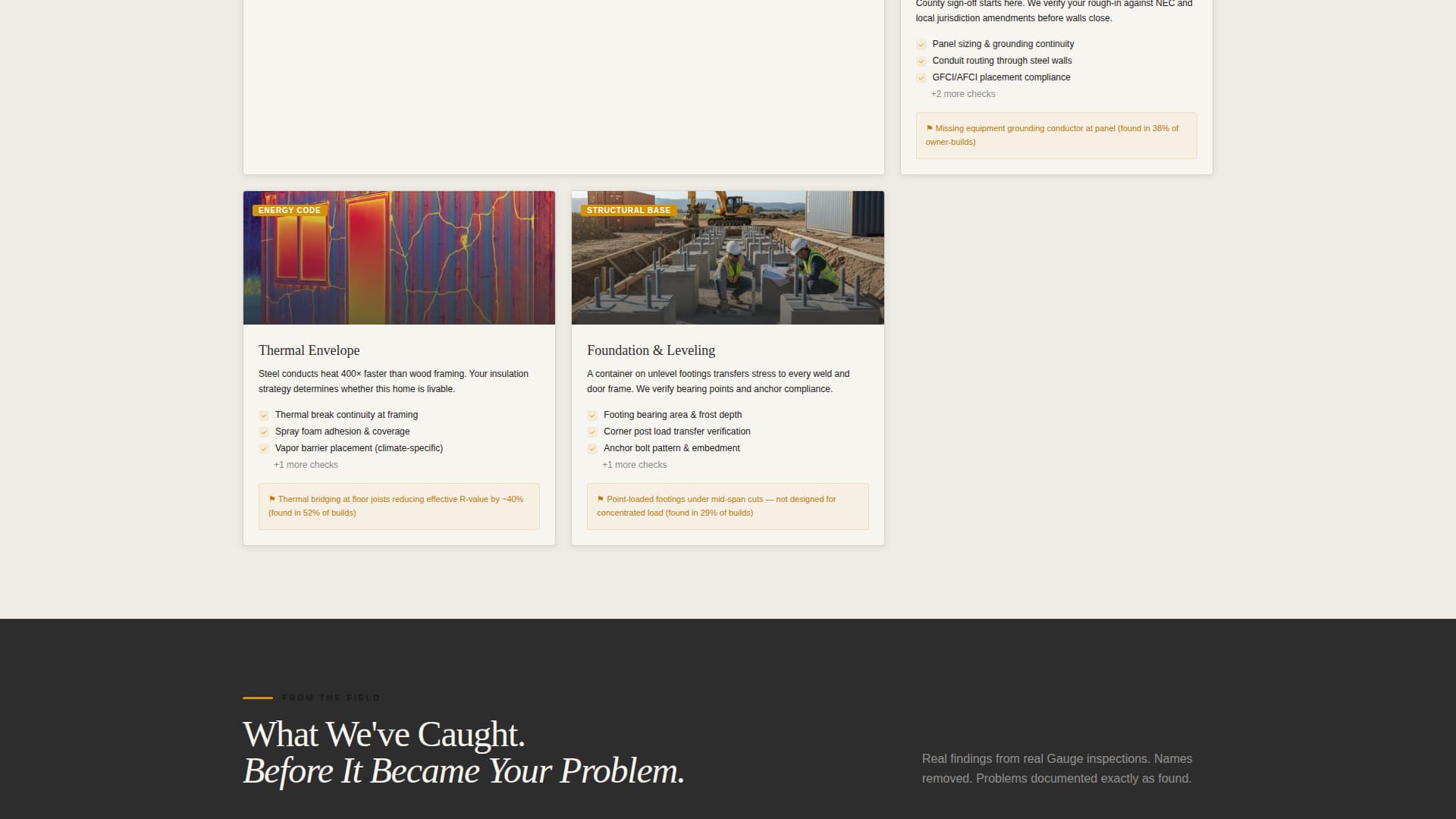 Gauge - Trusted Container Home Landing Page Template
