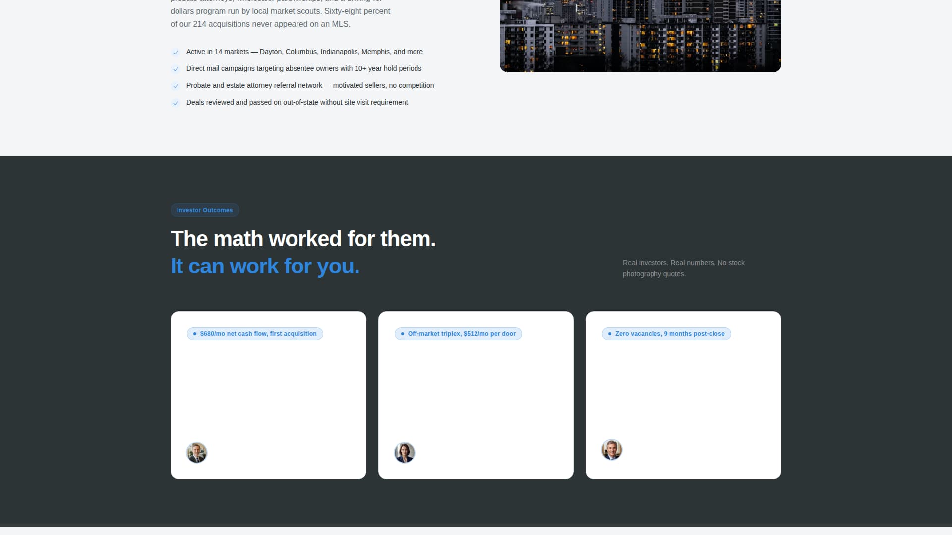 Specialist Duplex & Multi-Family Real Estate Portfolio & Case Study Website Template