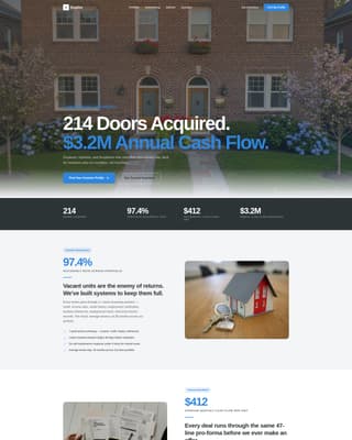 Specialist Duplex & Multi-Family Real Estate Portfolio & Case Study Website Template