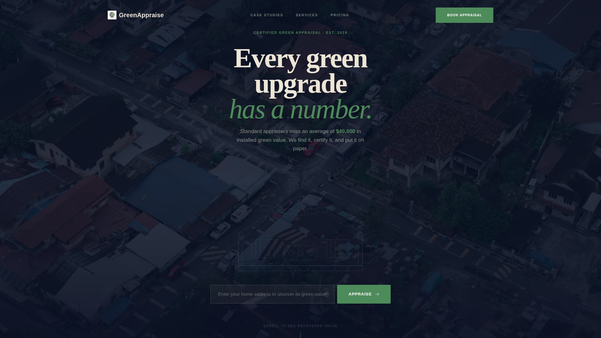 Green Appraise - Certified Eco Home Landing Page Template